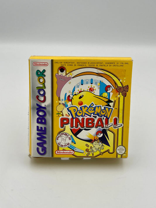 Pokémon Pinball! Game Boy Color game case on a white background