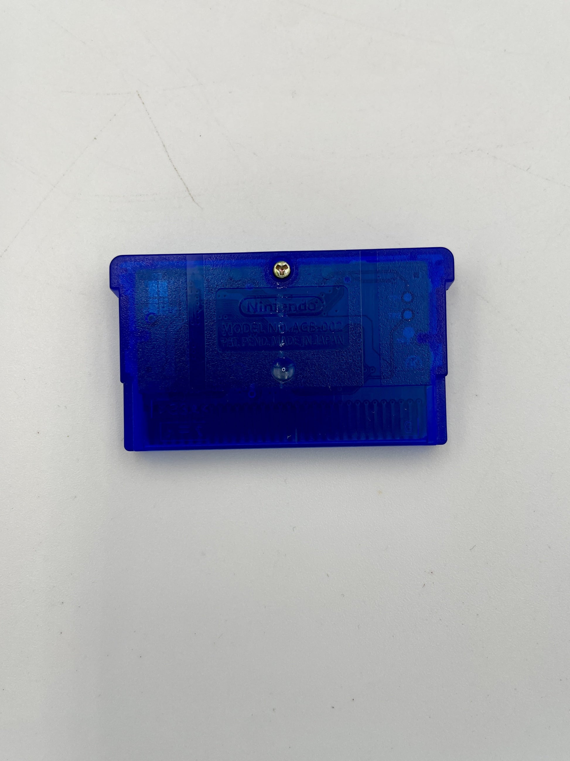 Blue game cartridge on a white background