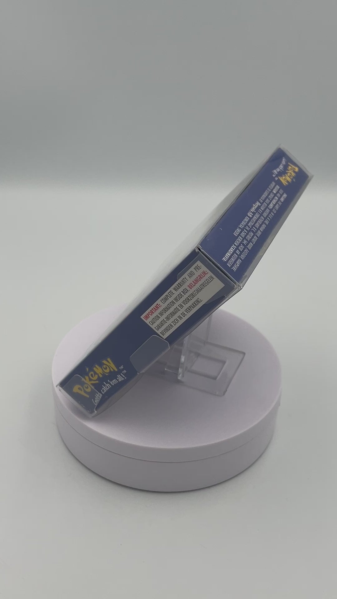 rotating video of the game pokemon blue for the game boy