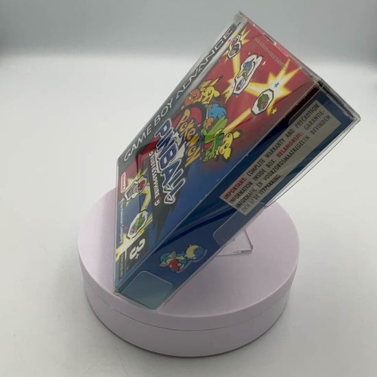 Rotating video of the game Pokemon pinball ruby & sapphire for the game boy advance.