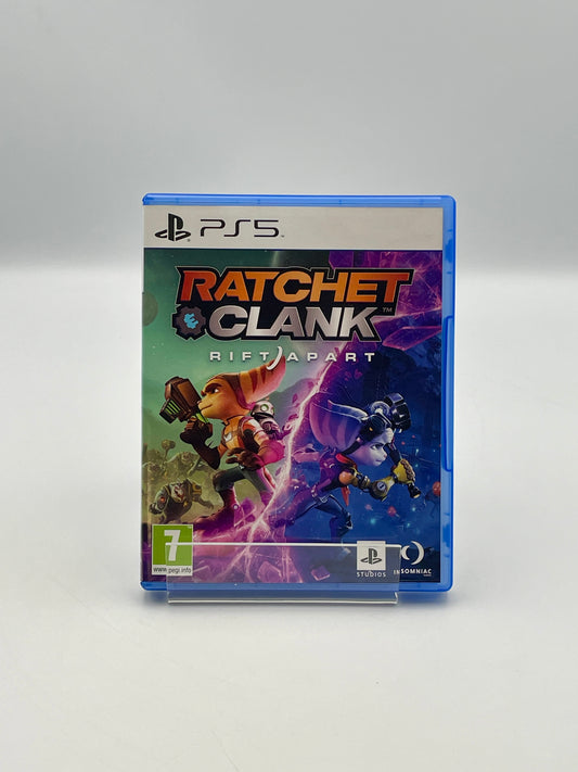 Ratchet & Clank: Rift Apart game case for PS5 on a white background