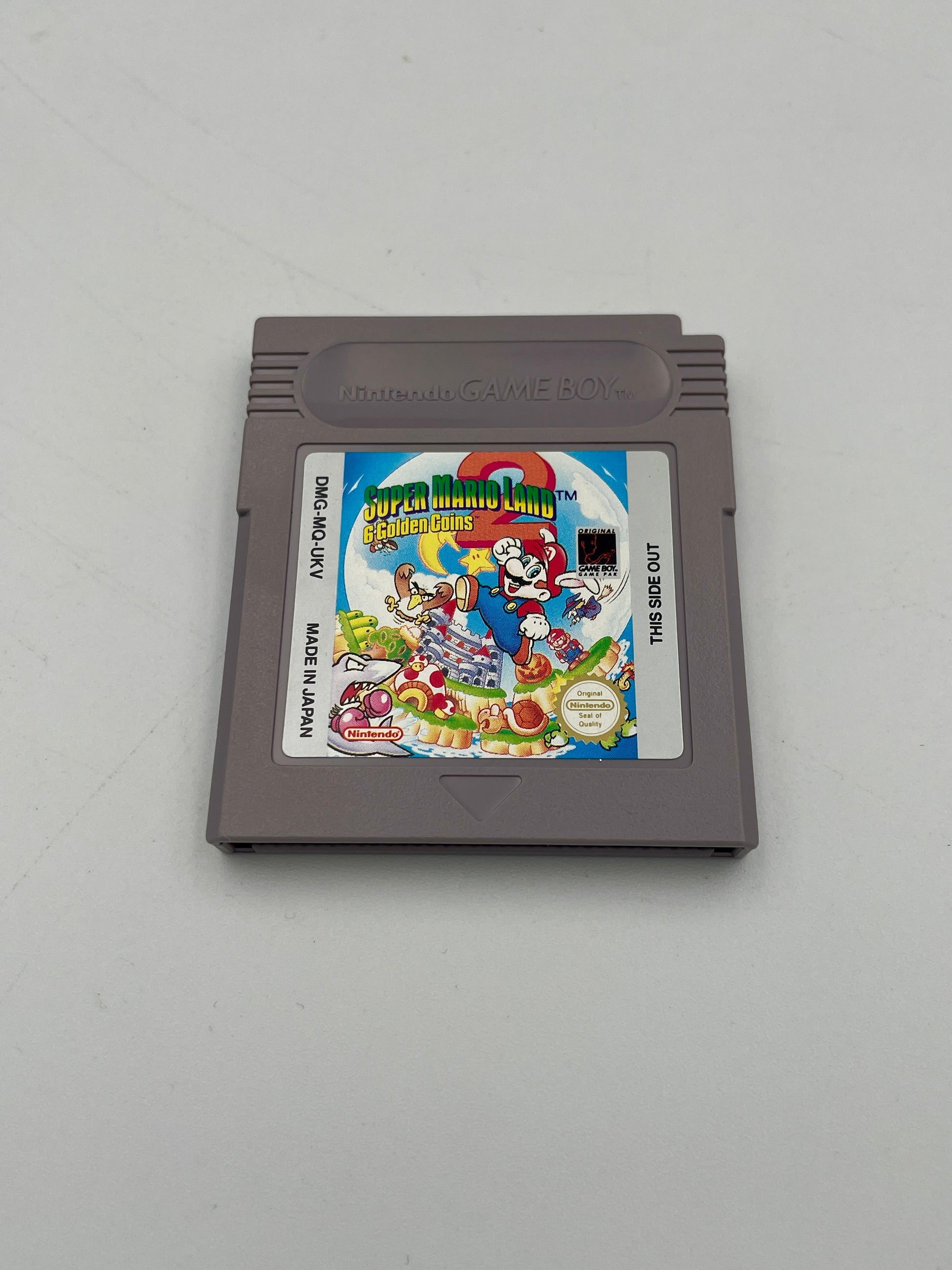 Game cartridge for 'Super Mario Land' on a white background