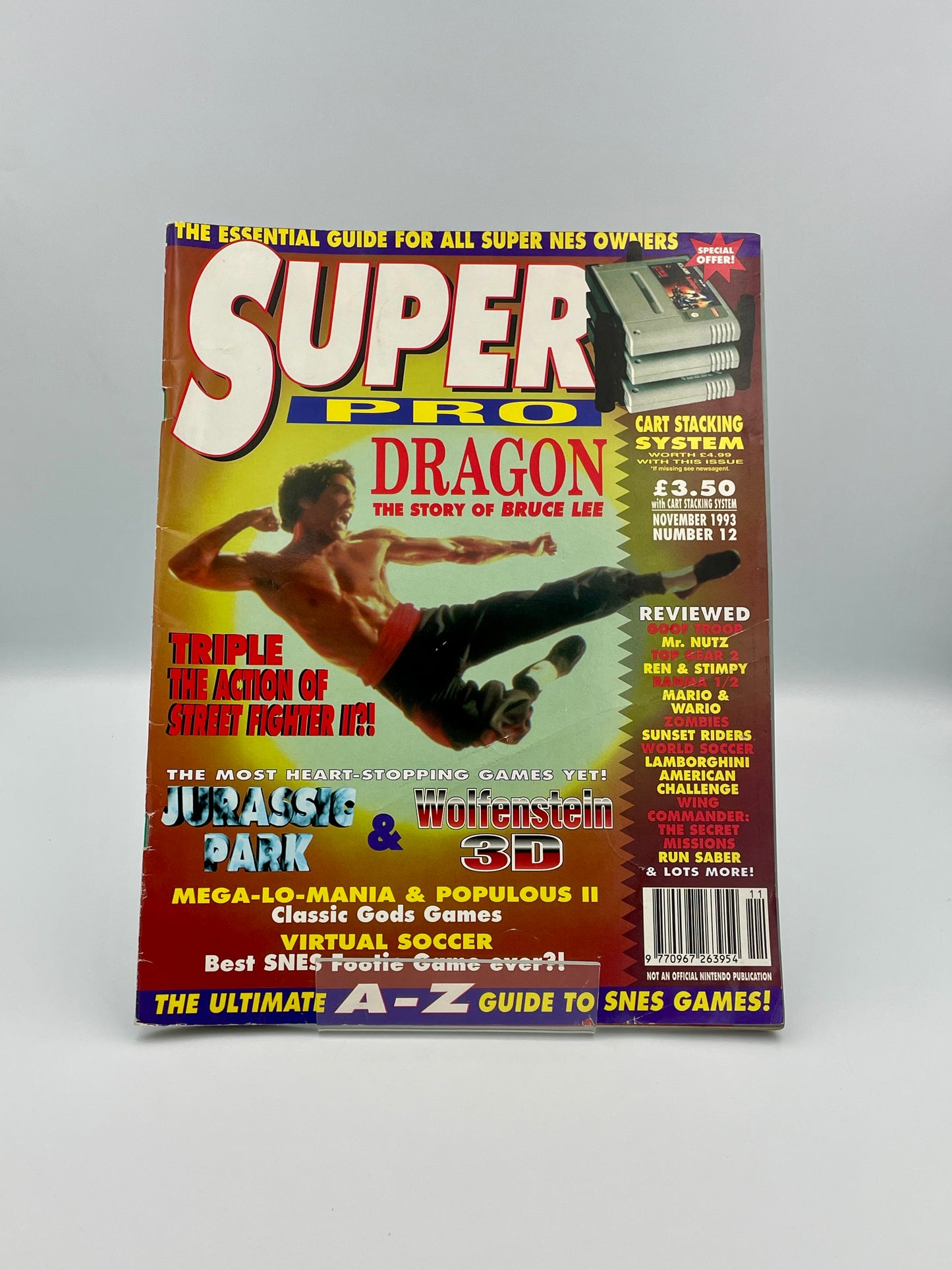 Super Pro Nintendo SNES Magazine Dragon Bruce Lee Edition - Issue 12 - 1993