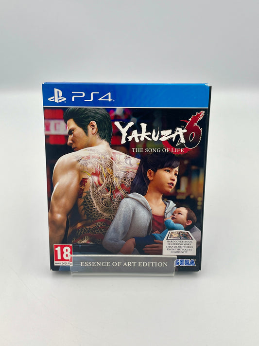 Yakuza 6 game case for PS4 on a white background
