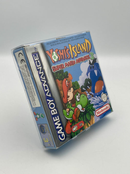 Game Boy Advance game cartridge for 'Yoshi's Island' on a white background