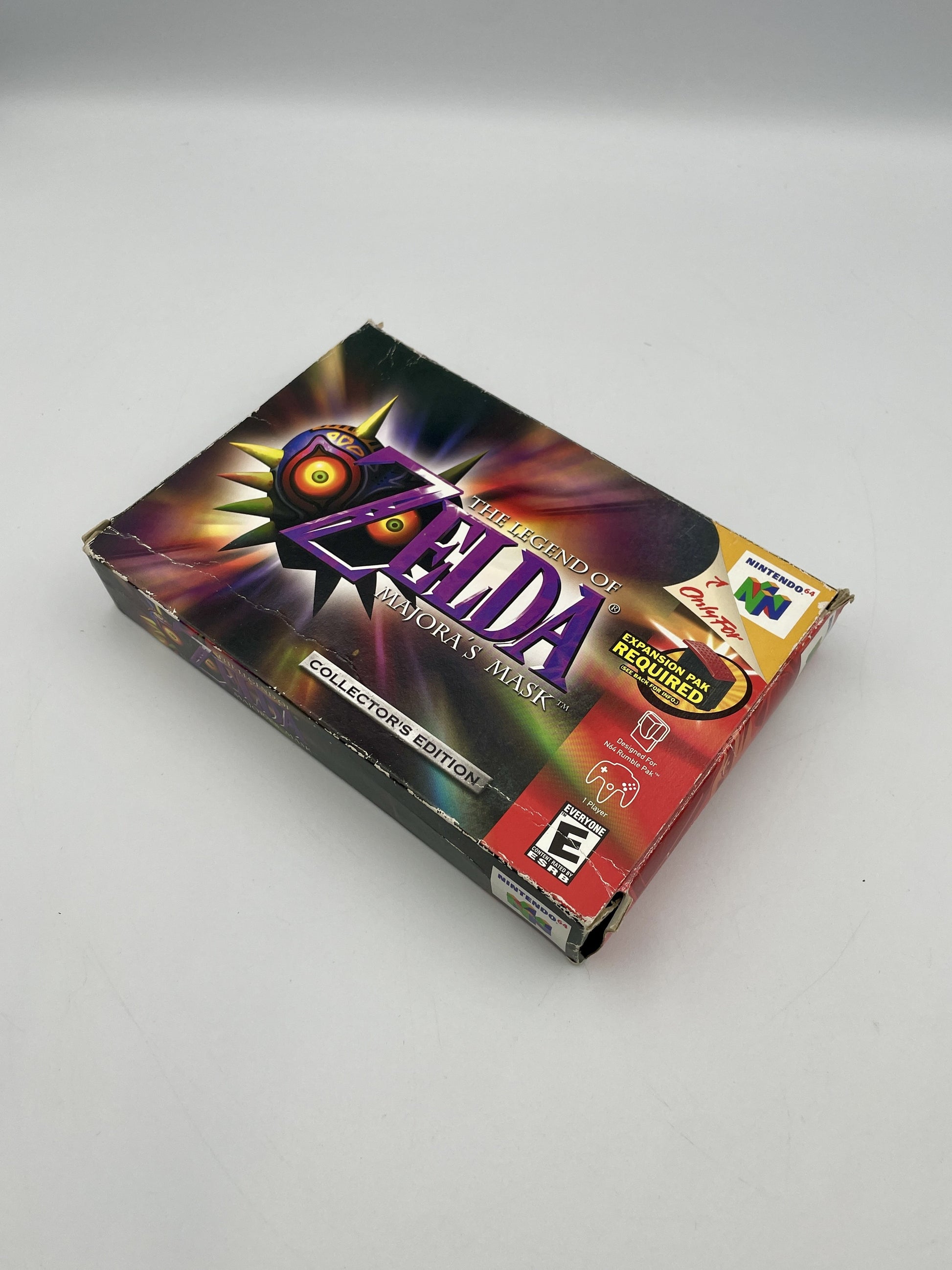 Collector's edition of 'The Legend of Zelda: Ocarina of Time' for N64 on a gray background