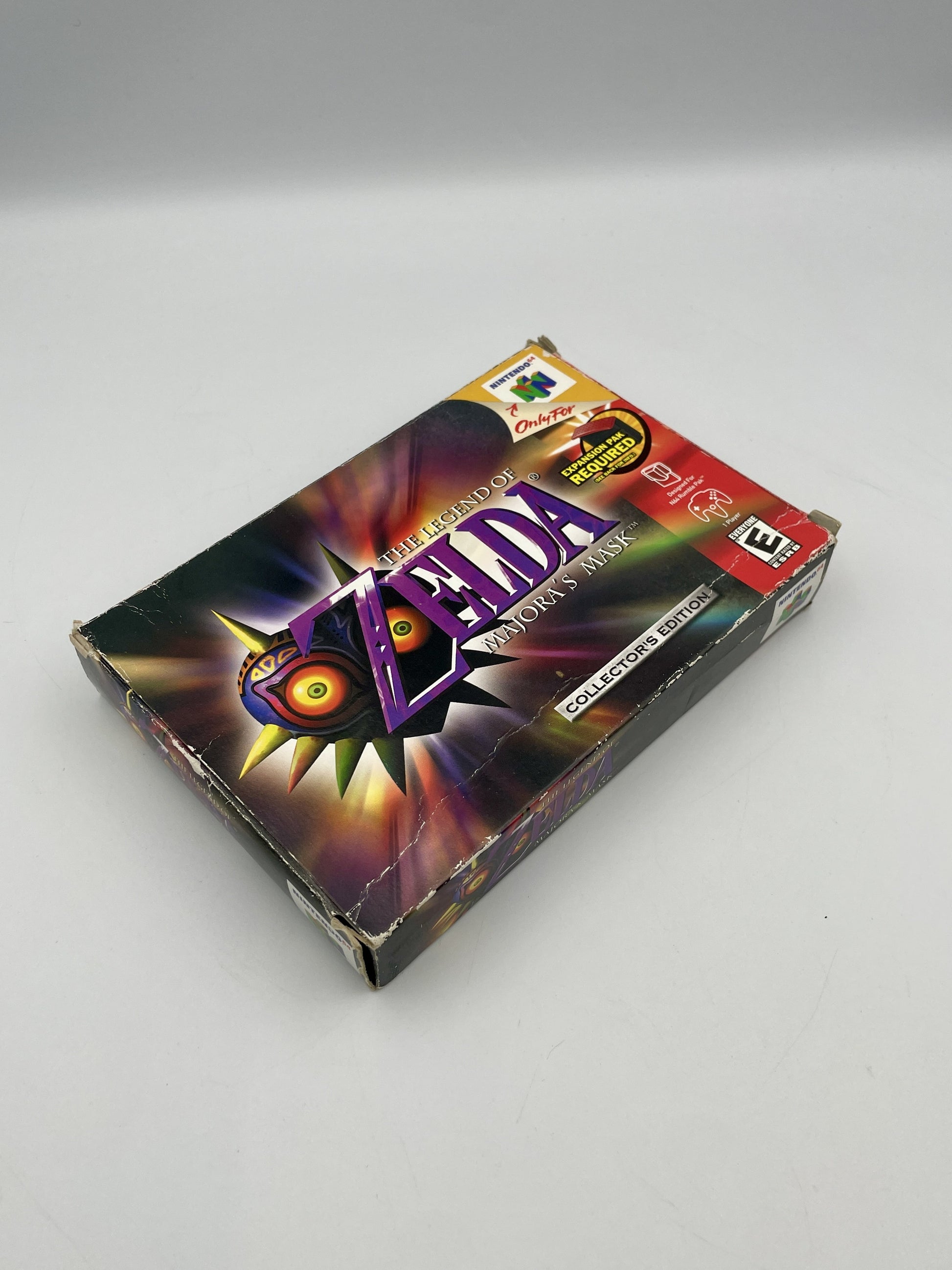Vintage 'The Legend of Zelda' game box on a gray background