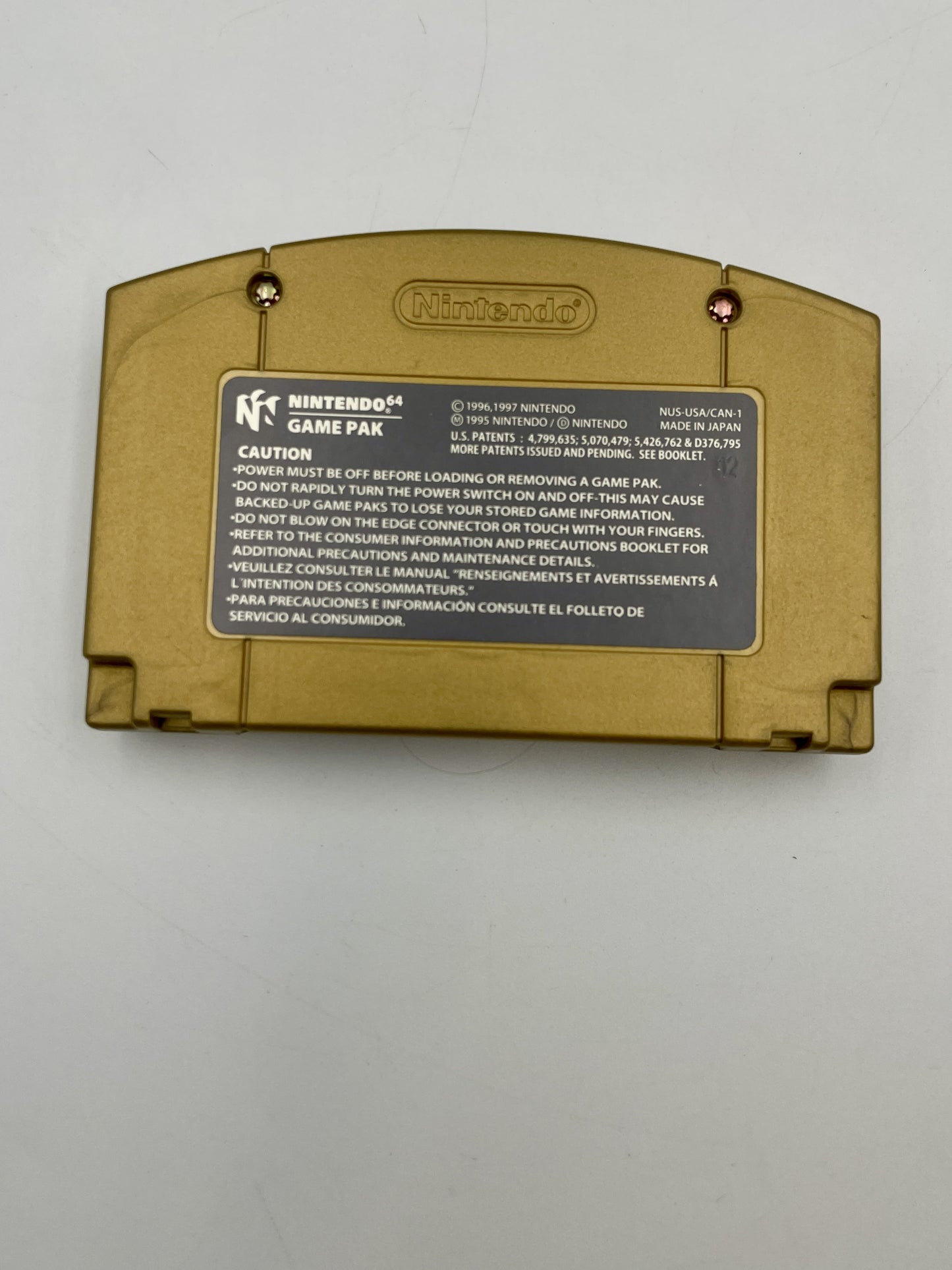 Nintendo Game Boy Advance SP shell with label on a gray background
